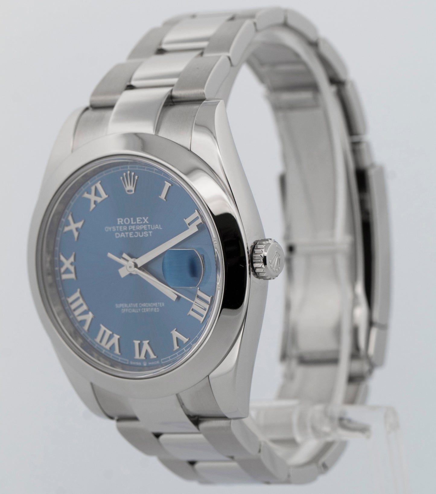 2020 PAPERS Rolex DateJust 41 AZZURRO BLUE Steel 41mm 126300 Watch BOX