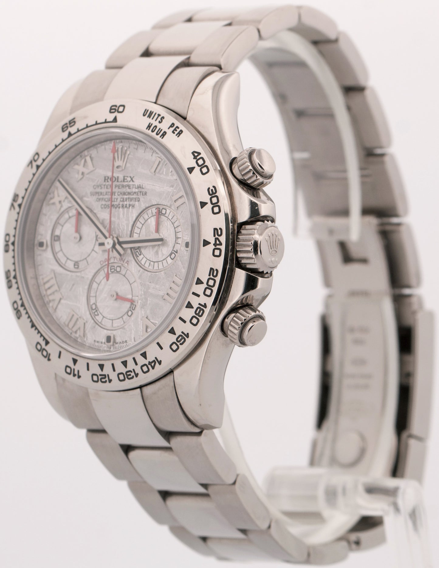 2006 PAPERS Rolex Daytona Cosmograph METEORITE 18K White Gold 40mm 116509 BOX