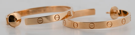 Cartier Love Hoop Earrings B8028200 18K Yellow Gold Large Model