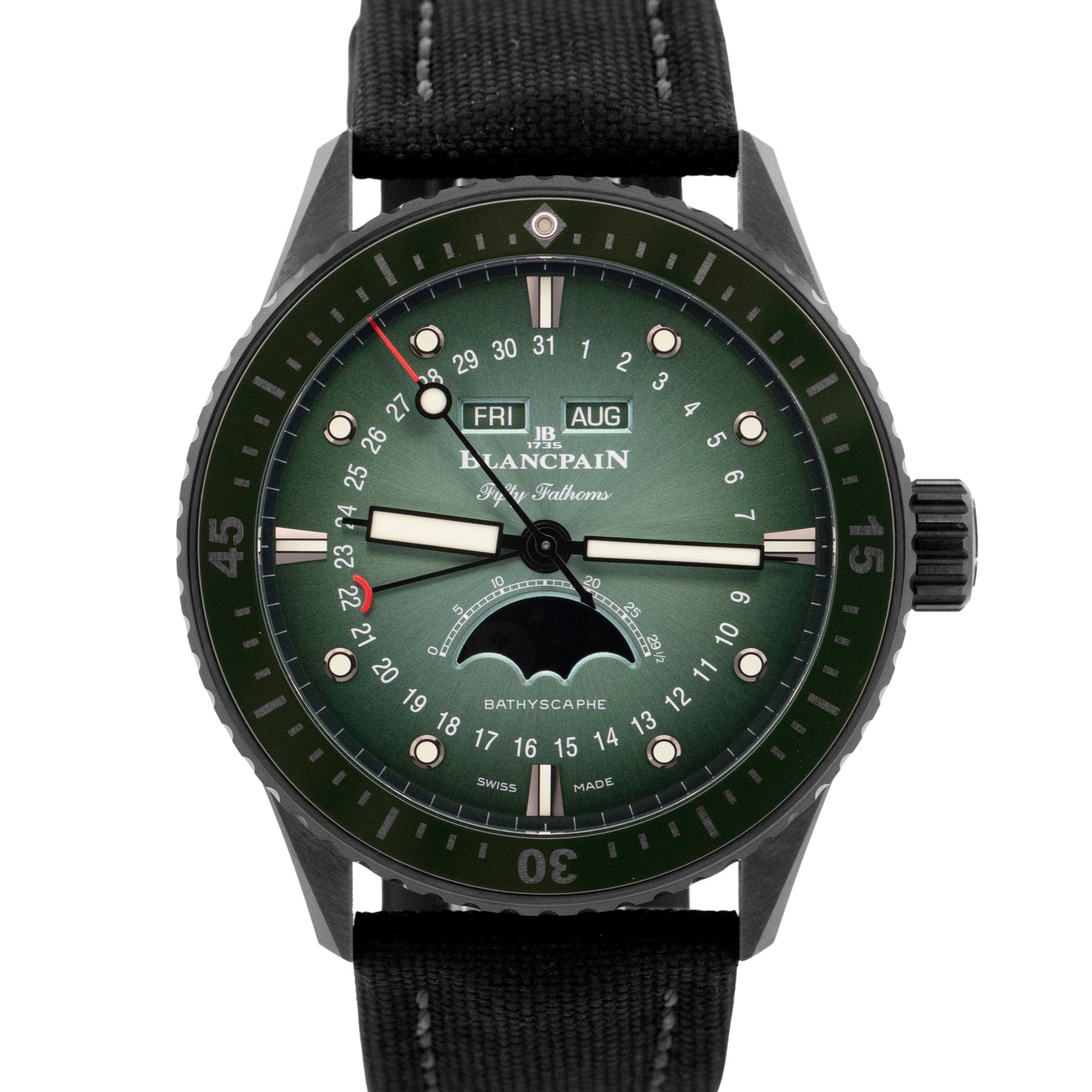 2024 PAPERS Fifty Fathoms Bathyscaphe Quantième Complet 43mm 5054 0153 B52A BOX