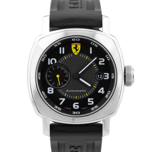 MINT PAPERS Panerai Ferrari Scuderia Black Steel 44mm Rubber Watch FER00002 B+P