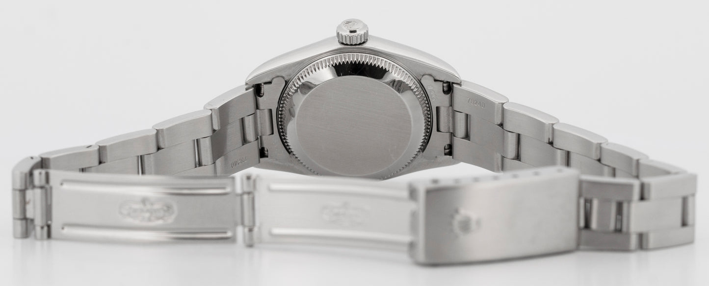 Rolex Oyster Perpetual SILVER Stainless Steel 24mm Automatic 76080 Watch
