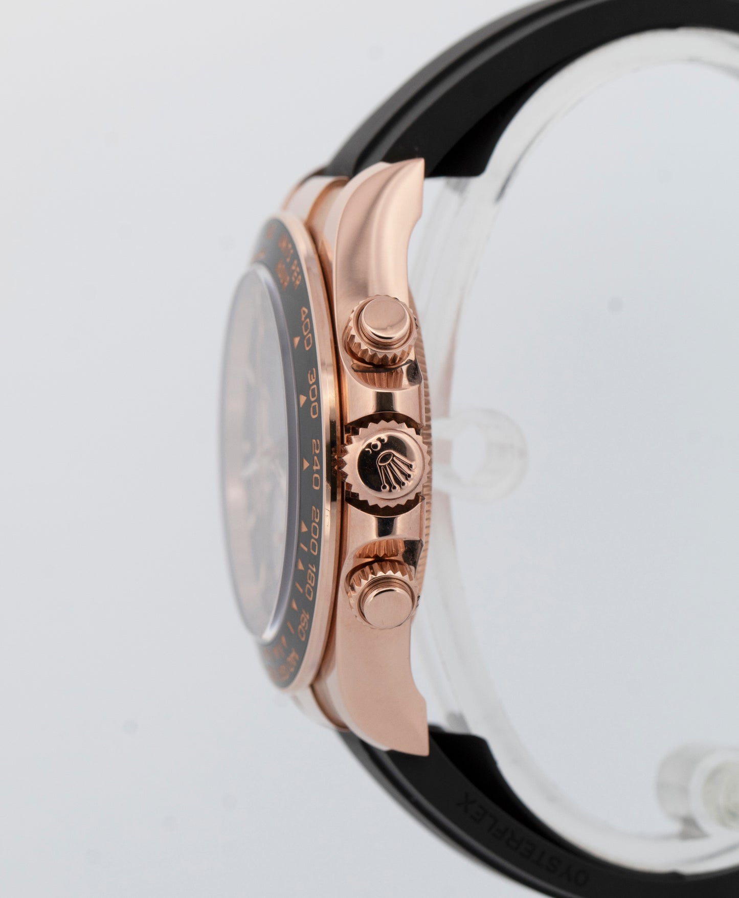 PAPERS Rolex Daytona 18K Rose Gold Black SUNDUST Oysterflex Watch 126515 LN BOX