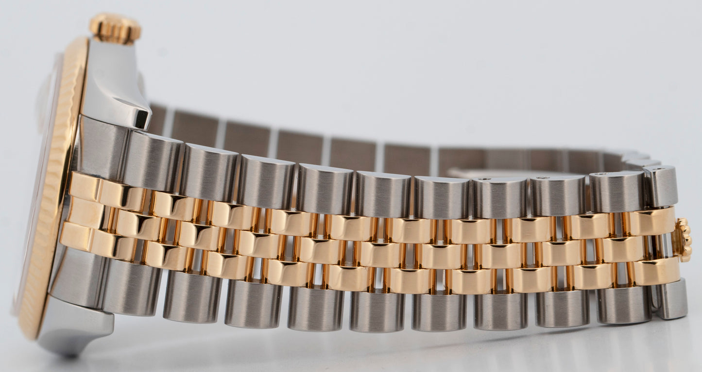 Rolex DateJust 36mm JUBILEE DIAMOND Two-Tone Yellow Gold Steel 116233 Watch BOX