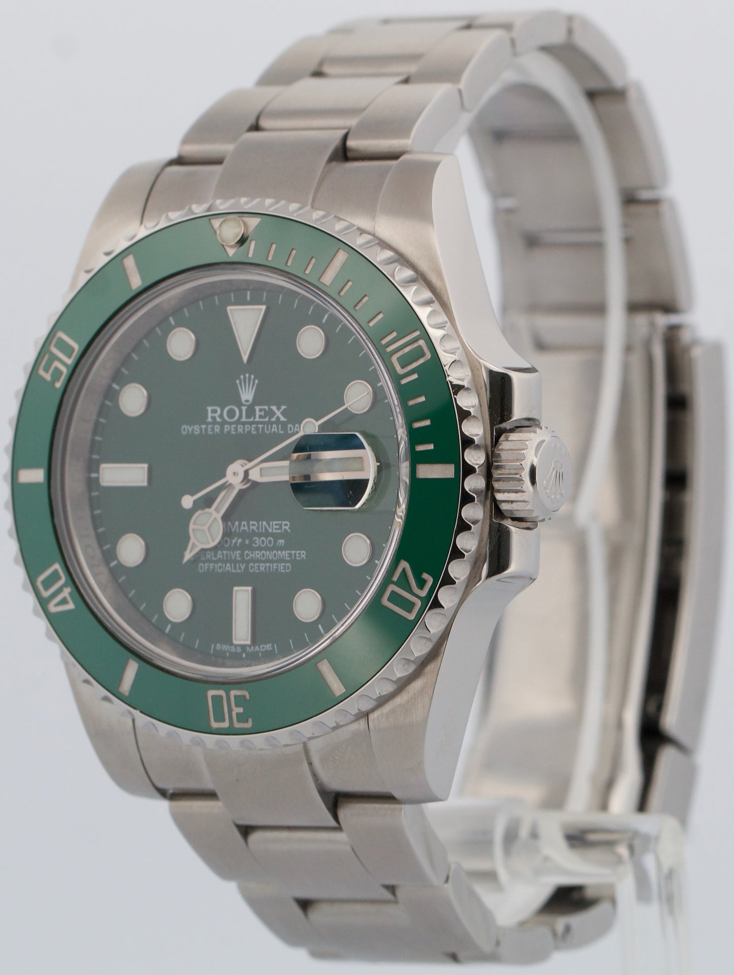 PAPERS Rolex Submariner HULK Ceramic Stainless Steel Green 40mm 116610 LV BOX