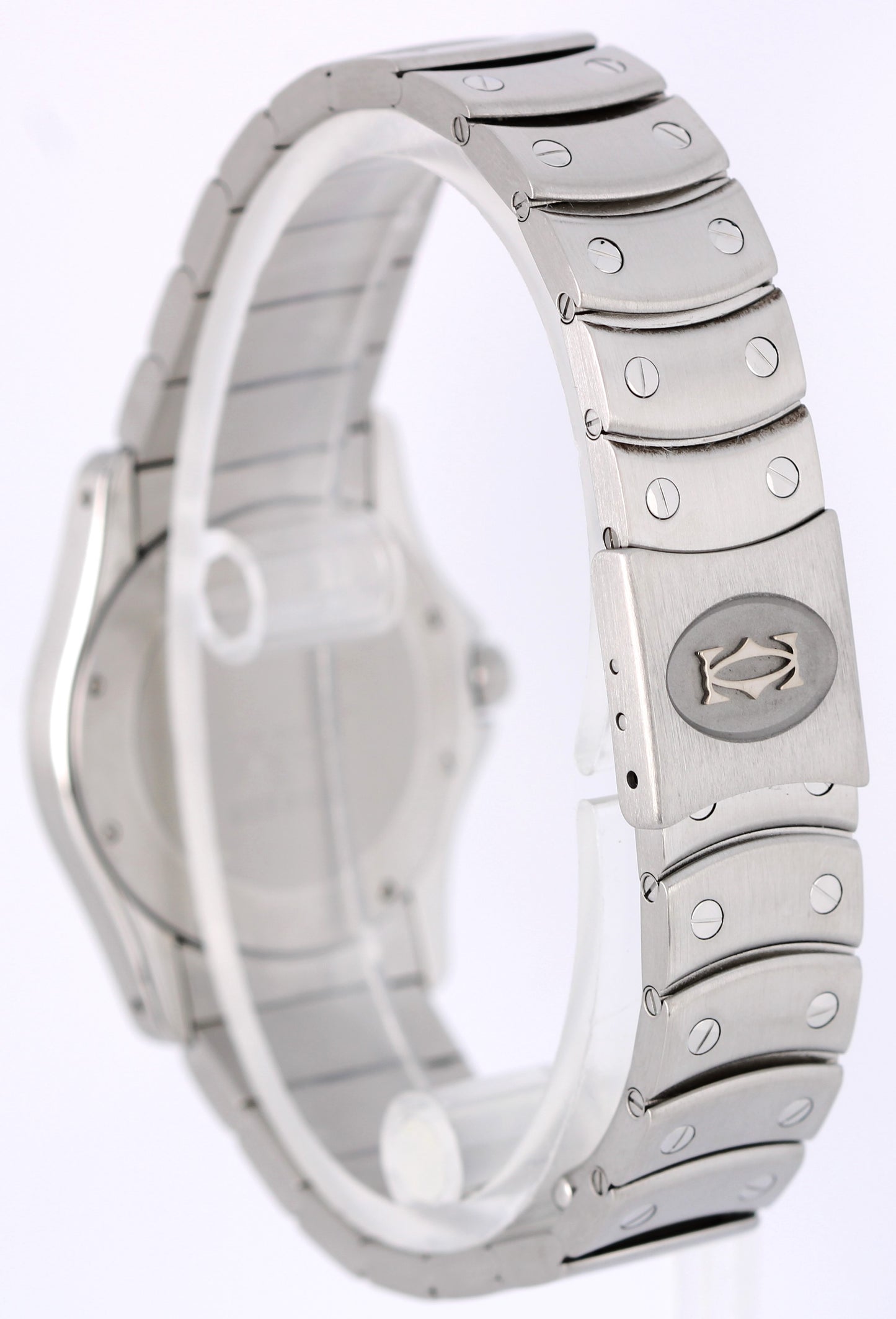 Cartier Santos Ronde Steel White Roman Numeral 30mm Quartz 1561 1 Watch