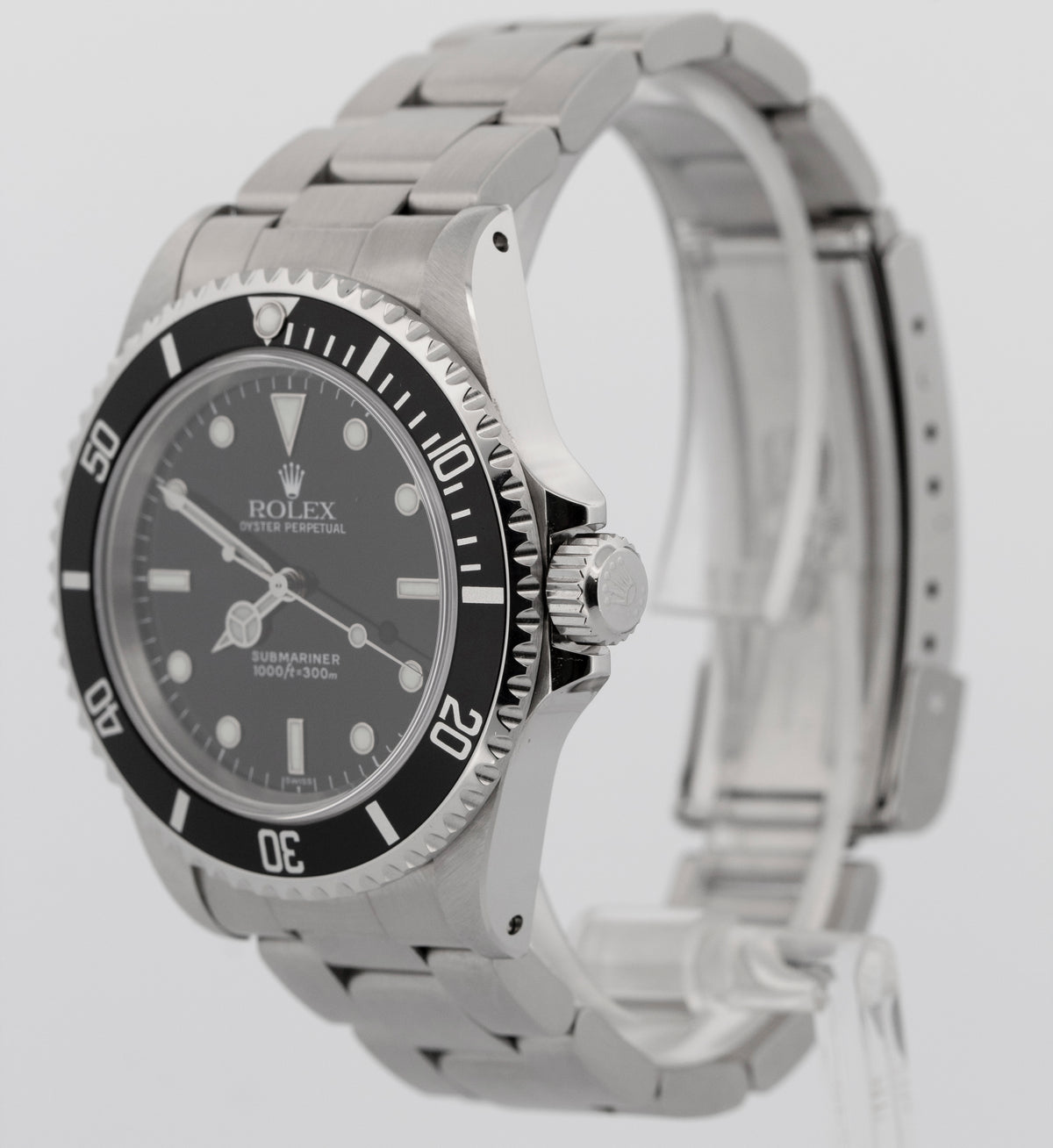 1999 Rolex No-Date Submariner 14060 Black Stainless Steel 40mm Watch Box Papers