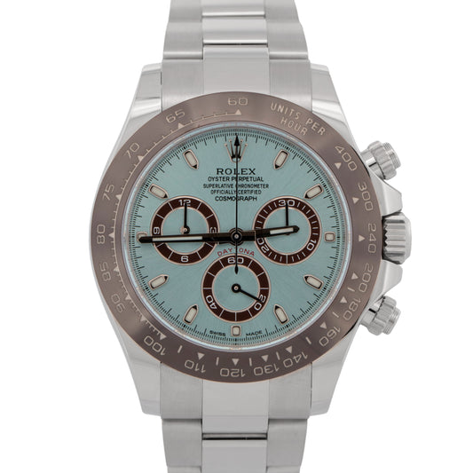 2021 PAPERS Rolex Daytona Cosmograph BLUE Platinum 40mm 116506 Watch BOX