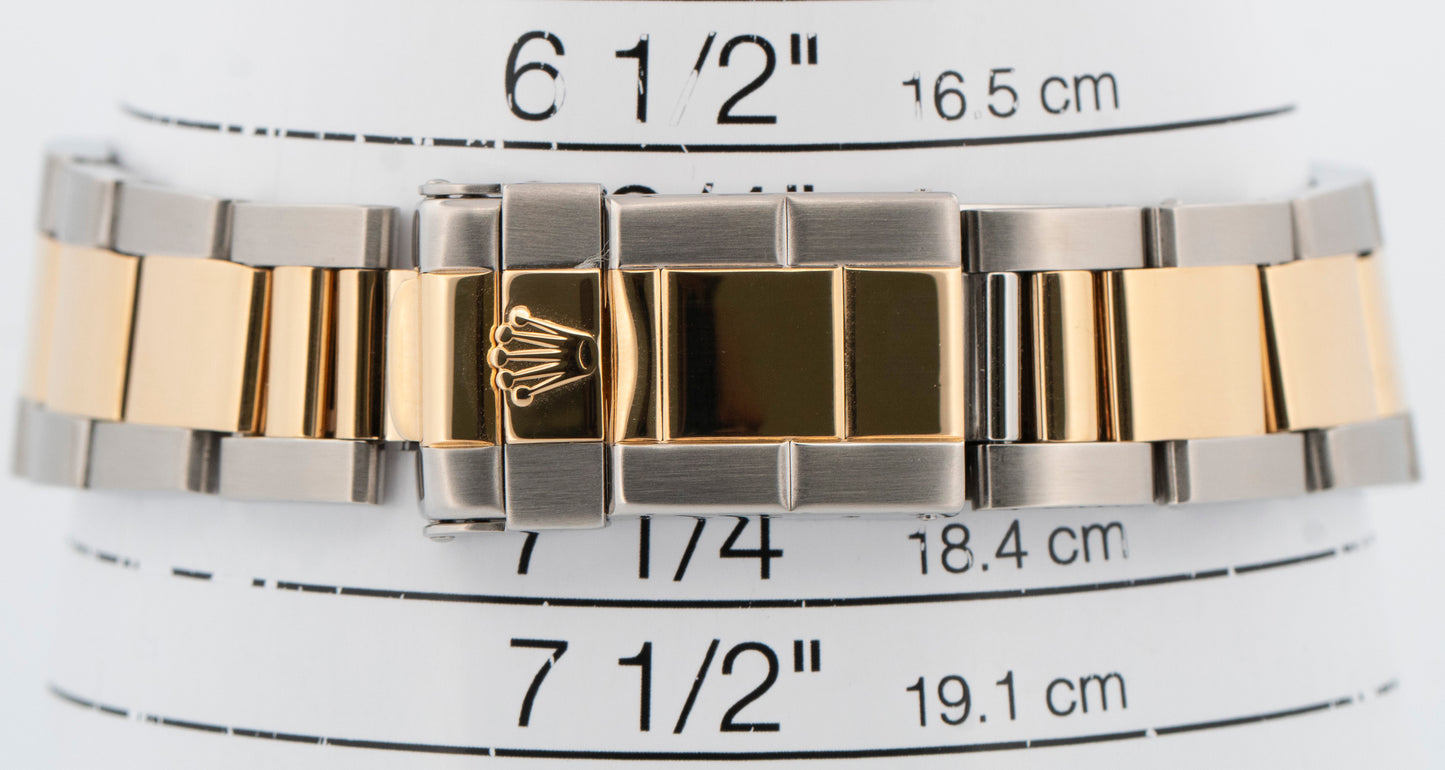 Rolex Daytona Cosmograph Black Two-Tone 18K Yellow Gold Steel Watch 16523