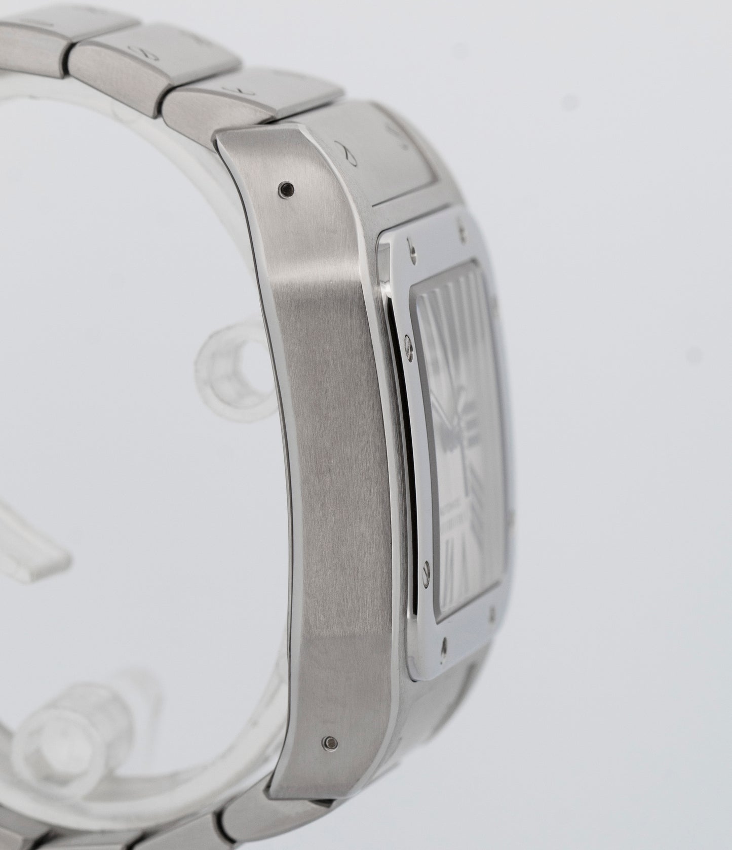 PAPERS Cartier Santos 100 Large WHITE Steel 38mm 2656 / W200737G Watch BOX
