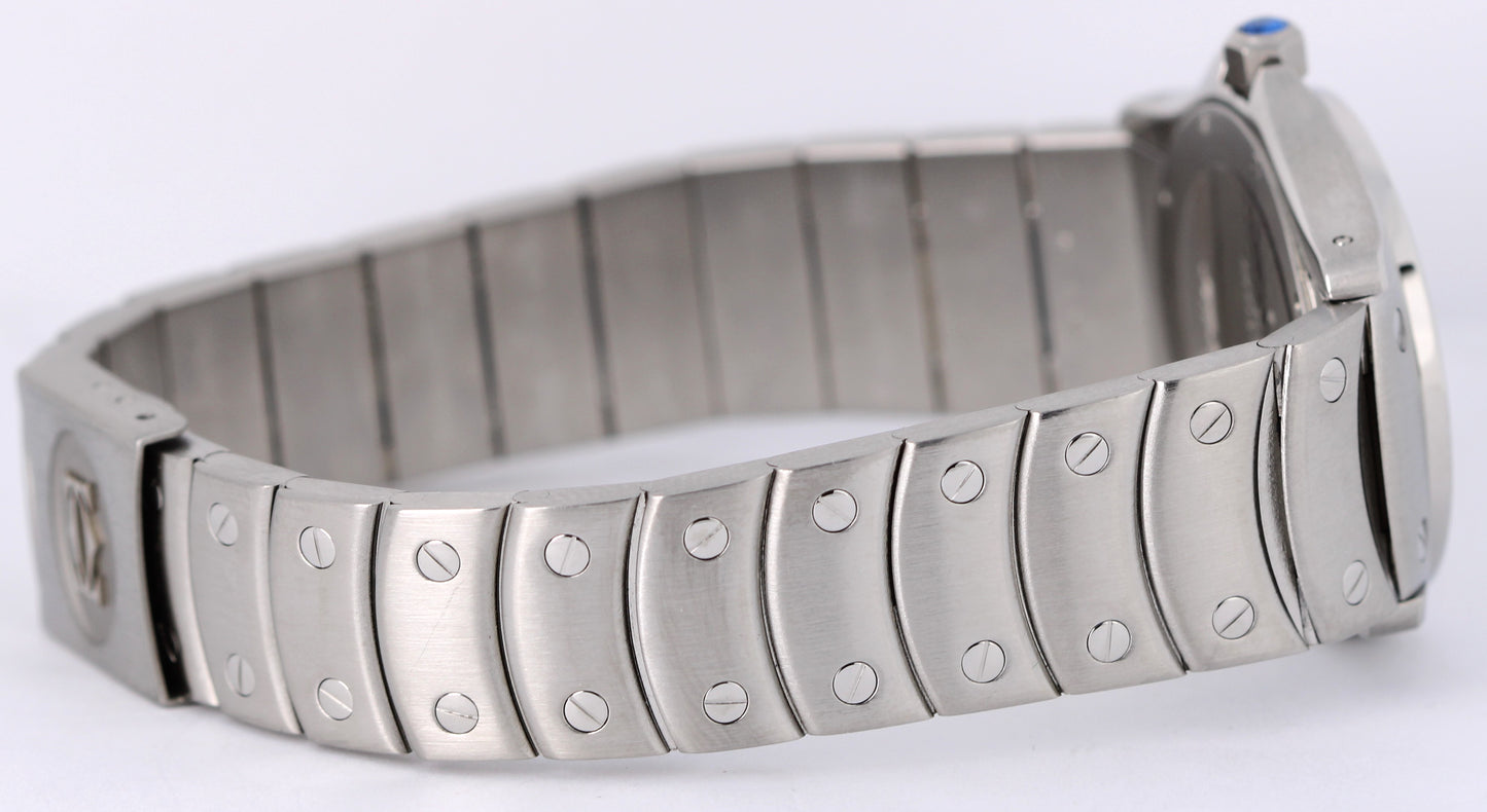 Cartier Santos Ronde Steel White Roman Numeral 30mm Quartz 1561 1 Watch
