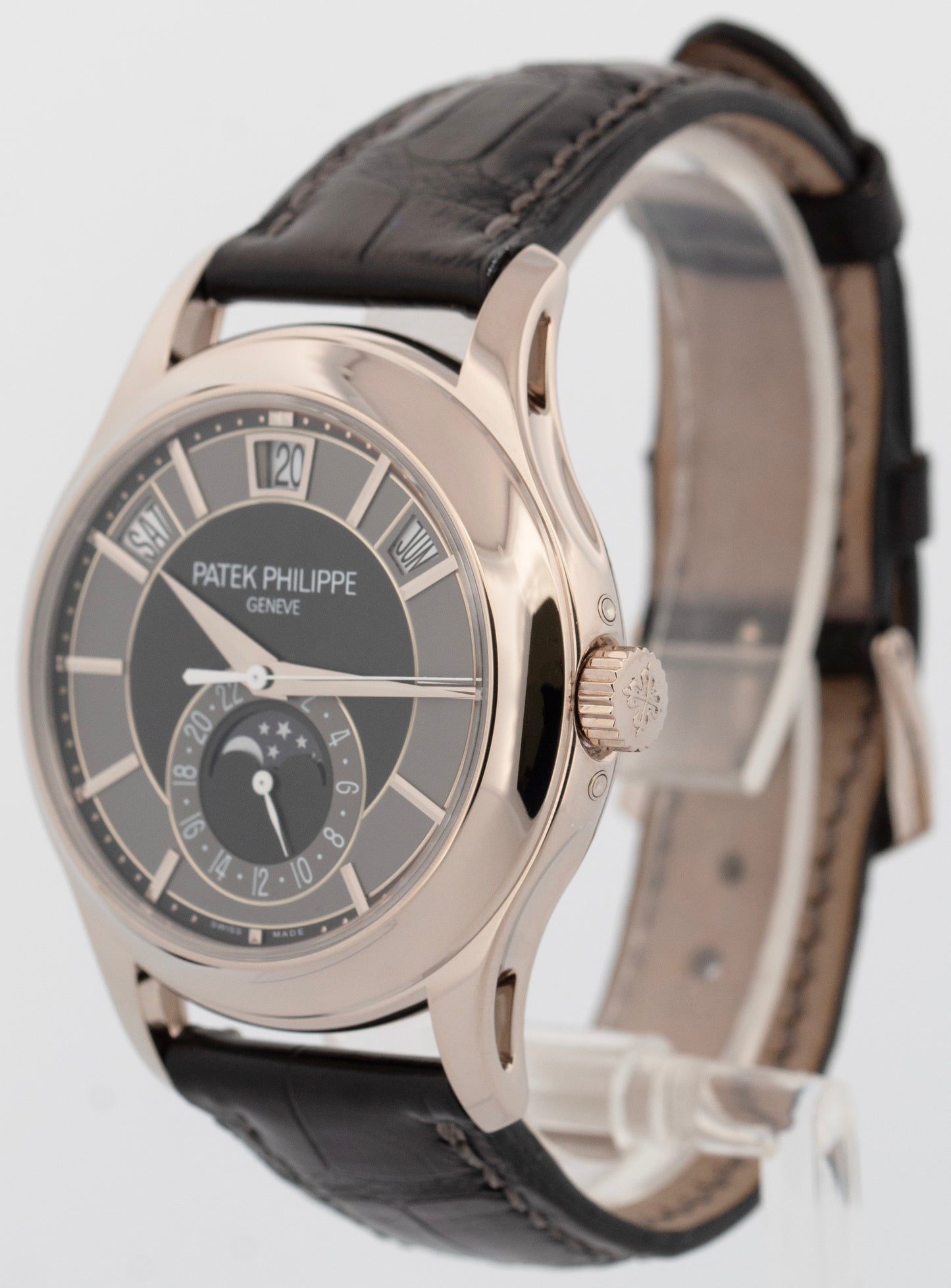 Patek Philippe Annual Calendar Moonphase 18K White Gold GRAY BLACK 40mm 5205G