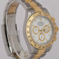 PAPERS Rolex Daytona Cosmograph WHITE Two-Tone 18K Yellow Gold Steel 116503 BOX