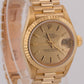 PAPERS Ladies Rolex DateJust President 26mm CHAMPAGNE 18K Yellow Gold 69178 BOX