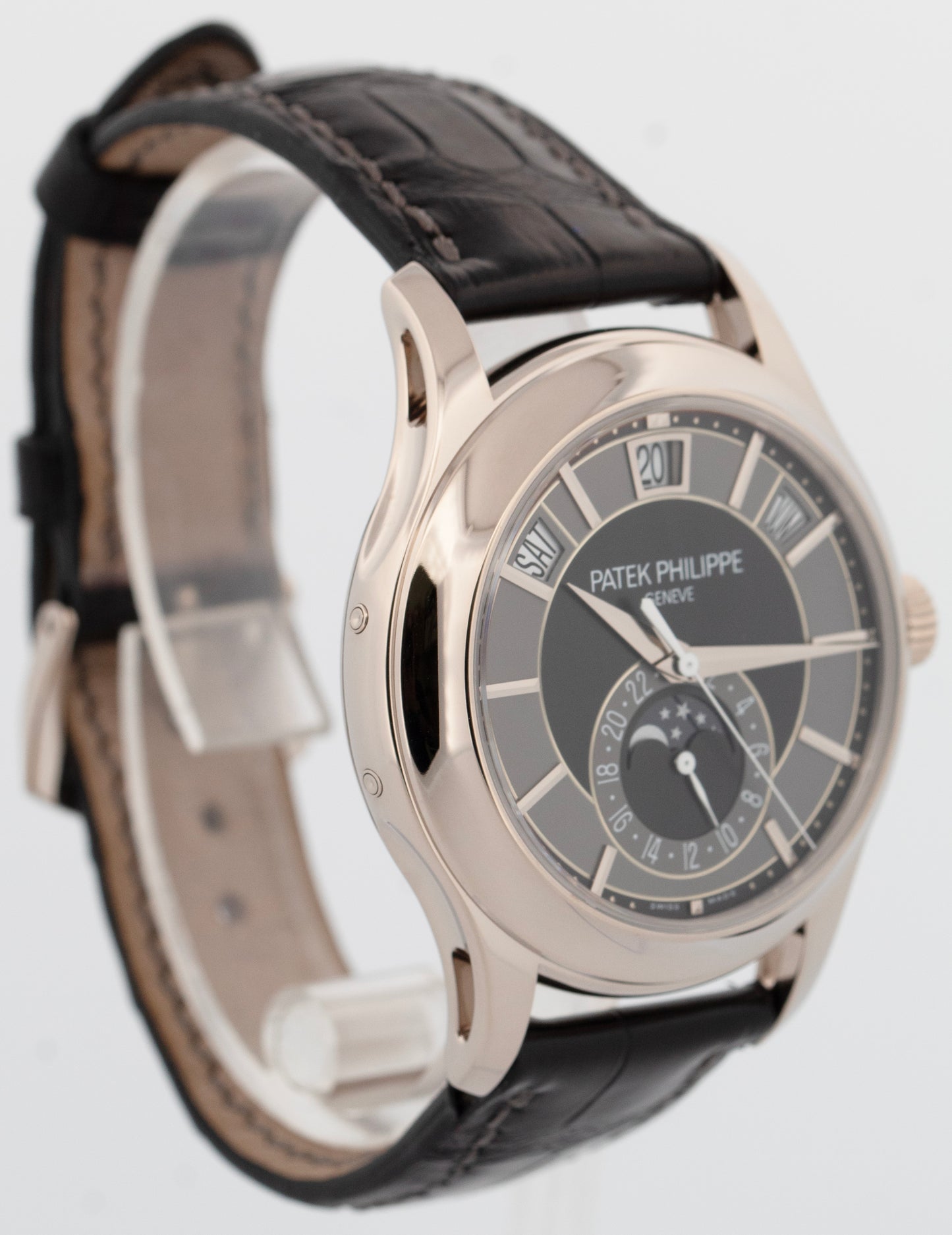 Patek Philippe Annual Calendar Moonphase 18K White Gold GRAY BLACK 40mm 5205G