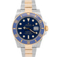 2018 PAPERS Rolex Submariner Date BLUE Two-Tone Gold 40mm 116613 LB Watch BOX