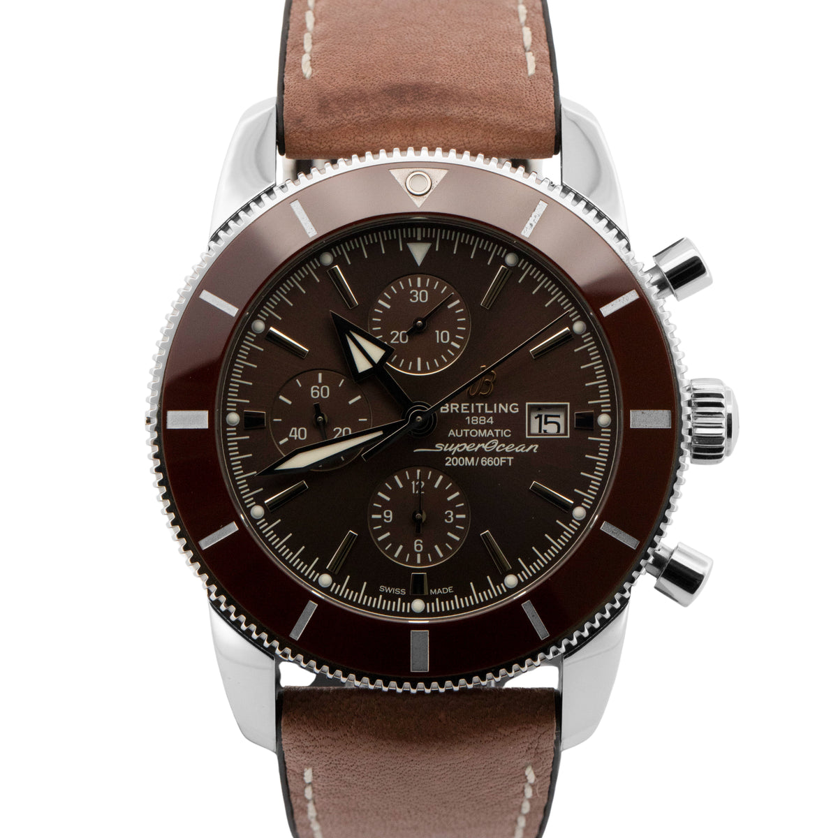 2019 Breitling Superocean Heritage II Brown 46mm Steel A13312 46mm Box Papers