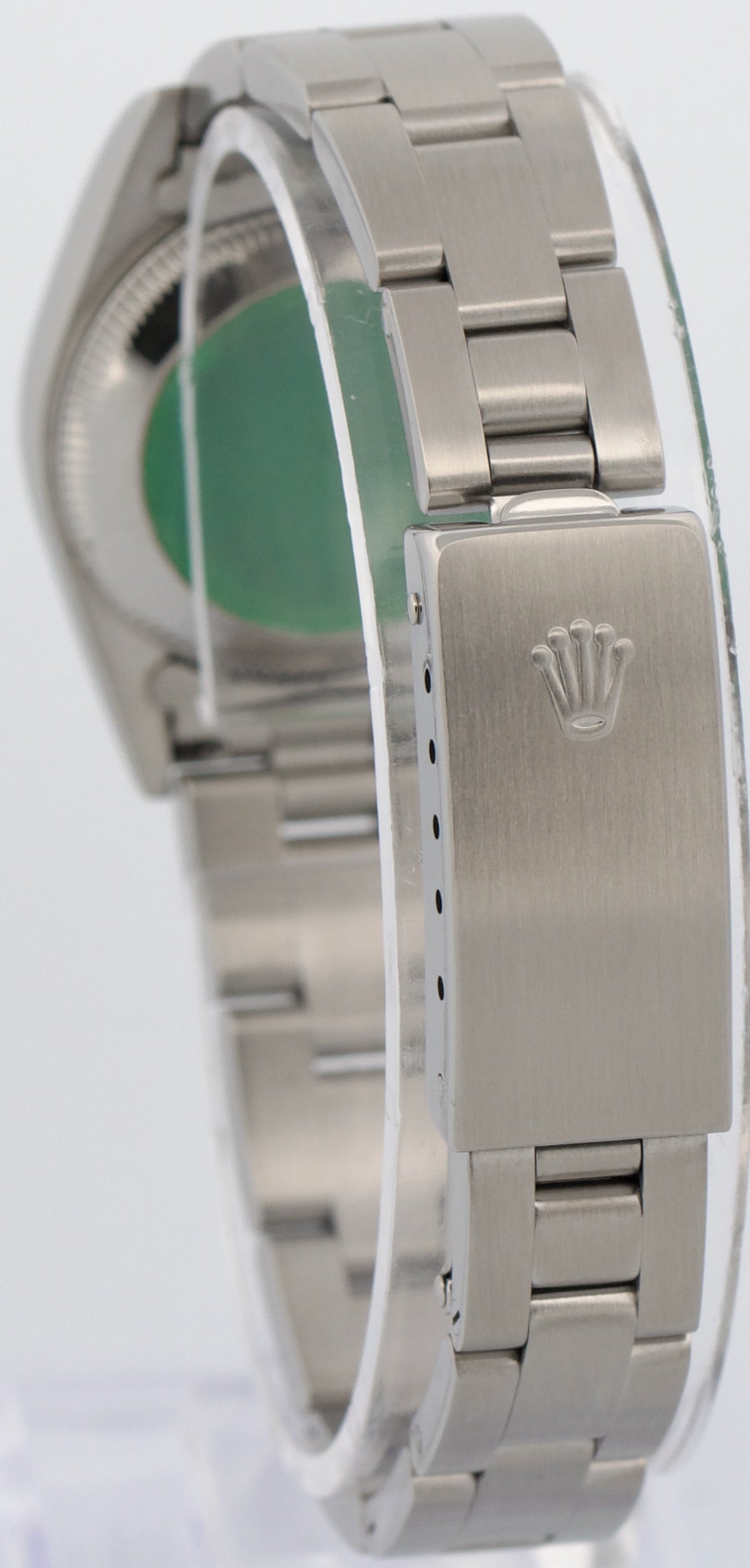 Rolex Oyster Perpetual 24mm SILVER Stainless Steel Oyster NO-HOLES Watch 76080
