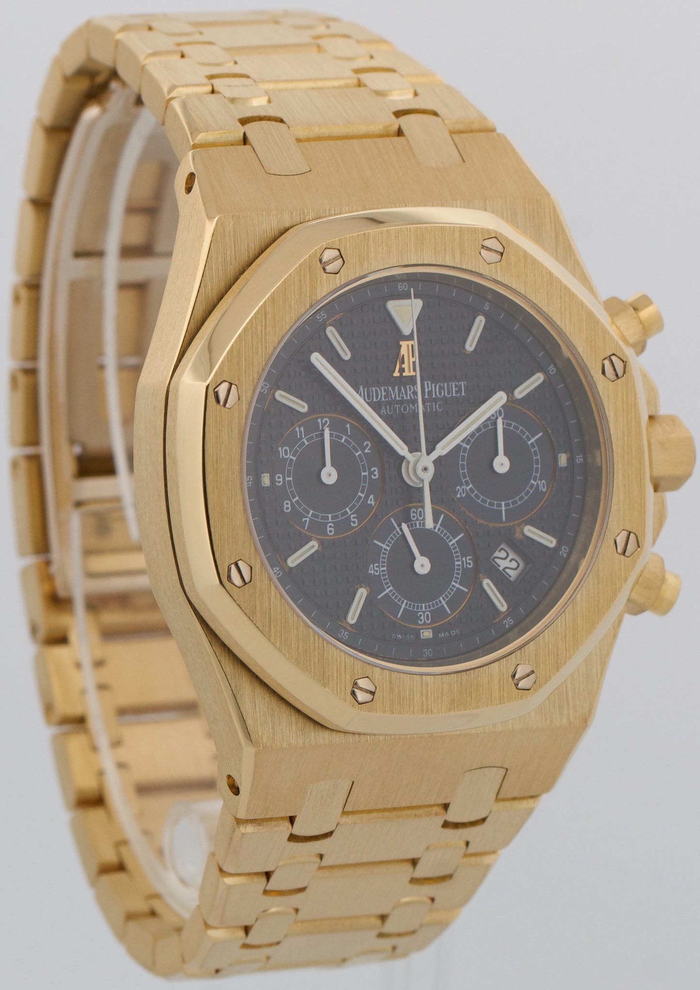 2024 ARCHIVES Audemars Piguet Royal Oak Chronograph 18k Gold BLUE 39mm 25860BA