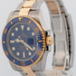 2018 PAPERS Rolex Submariner Date BLUE Two-Tone Gold 40mm 116613 LB Watch BOX