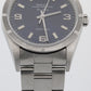 UNPOLISHED PAPERS Rolex Oyster Perpetual Air-King Blue 14010 Steel 34mm BOX