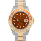 Rolex GMT-Master II ROOT BEER Two-Tone 18K Yellow Gold Steel Brown Watch 16713