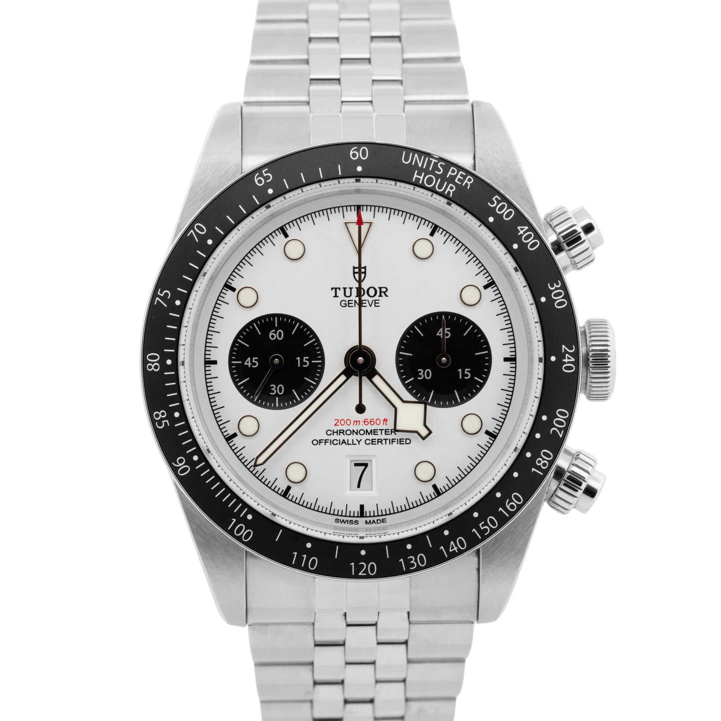 2025 PAPERS Tudor Black Bay Chrono 41mm PANDA White Jubilee Watch 79360 BOX