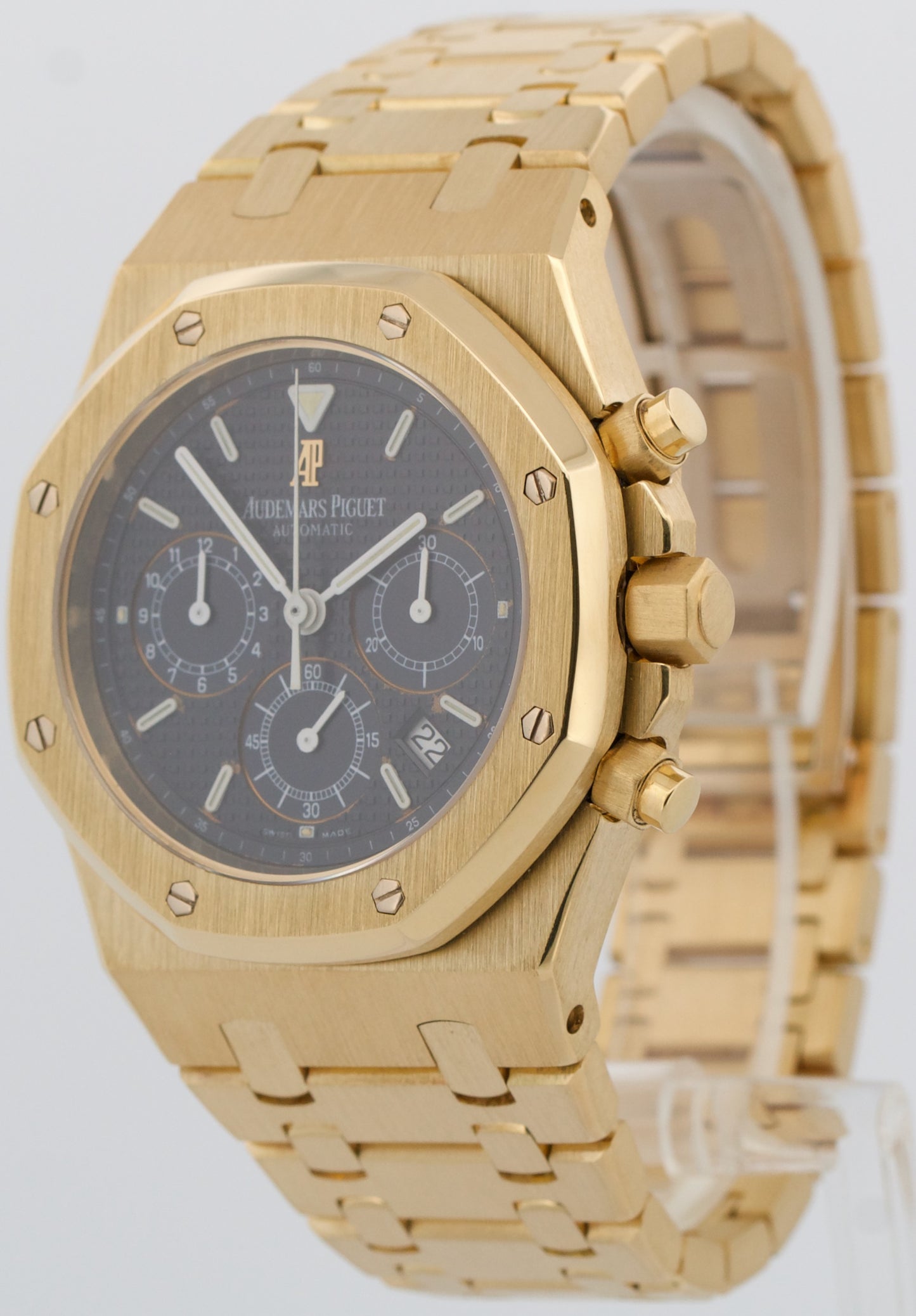 2024 ARCHIVES Audemars Piguet Royal Oak Chronograph 18k Gold BLUE 39mm 25860BA