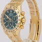 PAPERS Rolex Daytona Cosmograph GREEN 40mm 18K Yellow Gold Watch 116508 BOX