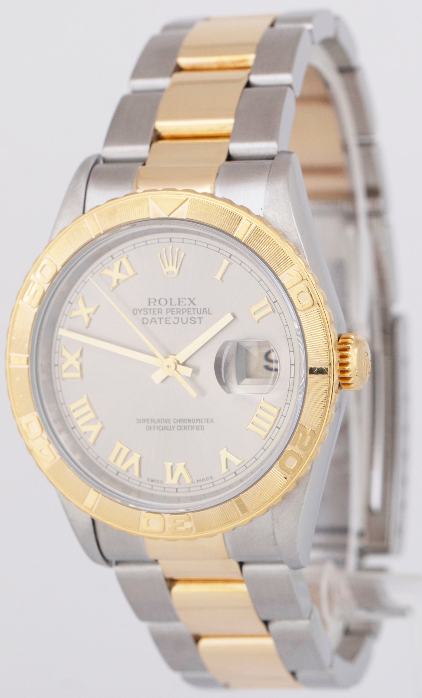 Rolex DateJust Turn-O-Graph 16263 Thunderbird 36mm Slate Two-Tone 18K Gold Watch
