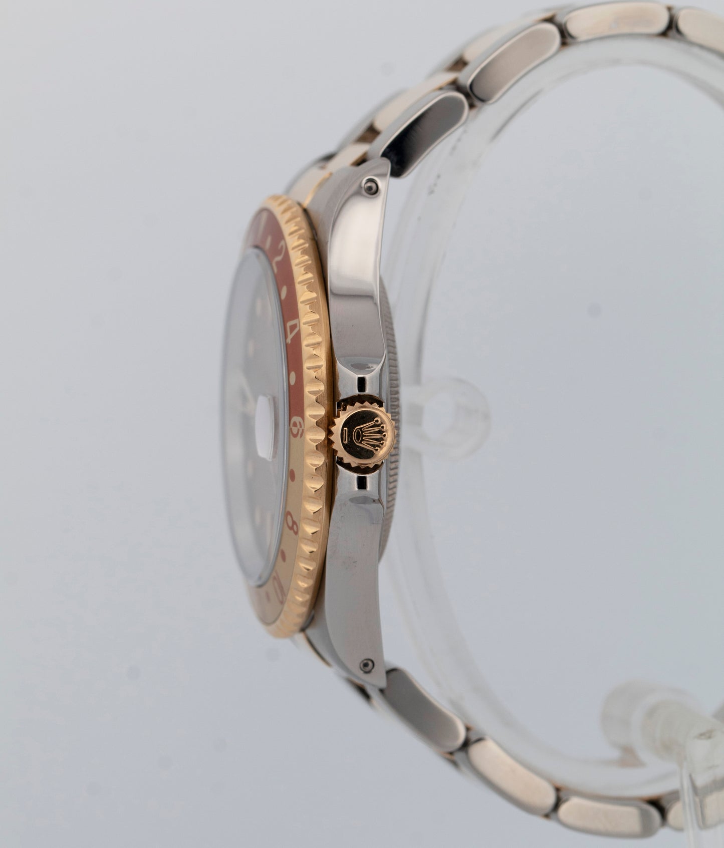 Rolex GMT-Master II ROOT BEER Two-Tone 18K Yellow Gold Steel Brown Watch 16713