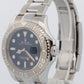 PAPERS Rolex Yacht-Master BLUE Platinum 40mm Stainless Steel Watch 116622 BOX