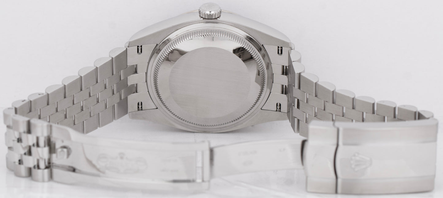2022 Rolex DateJust Wimbledon 36mm Fluted Steel White Gold Jubilee Watch 126234