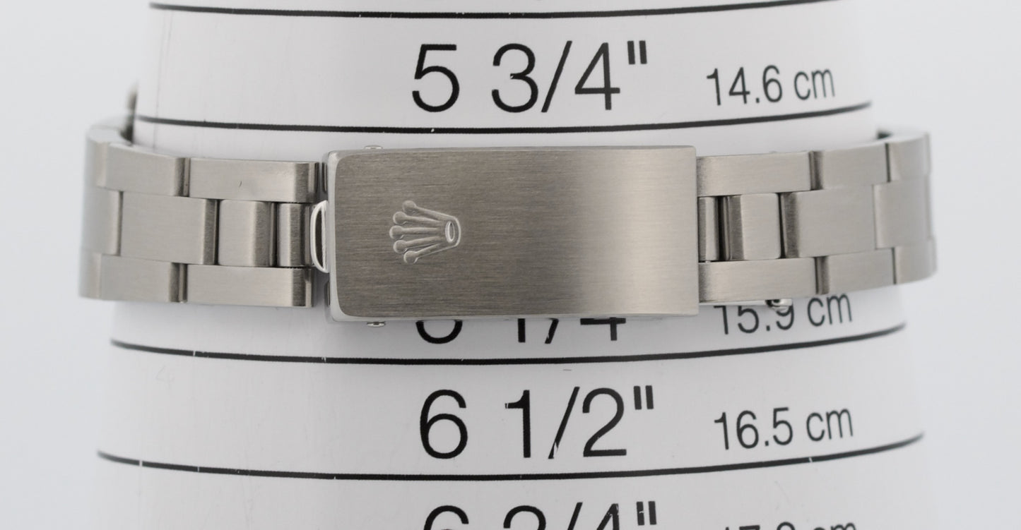 Rolex Oyster Perpetual 24mm SILVER Stainless Steel Oyster NO-HOLES Watch 76080