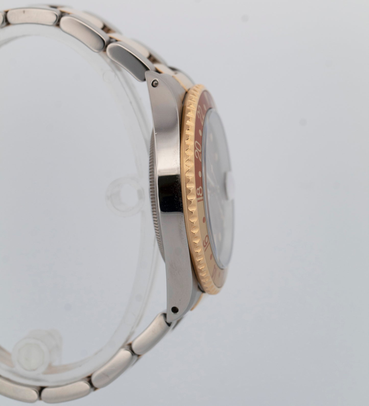 Rolex GMT-Master II ROOT BEER Two-Tone 18K Yellow Gold Steel Brown Watch 16713