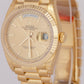 NEW PAPERS Rolex Day-Date President 18K Yellow Gold Champagne 36mm 128238 BOX