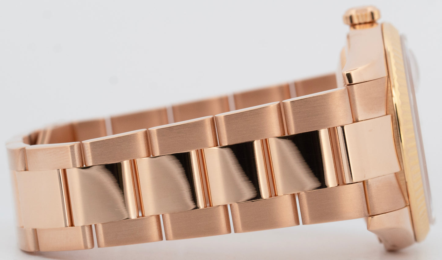 Rolex Day-Date Pink Roman Dial 18k Rose Gold Fluted OYSTER 36mm Watch 118235 BOX