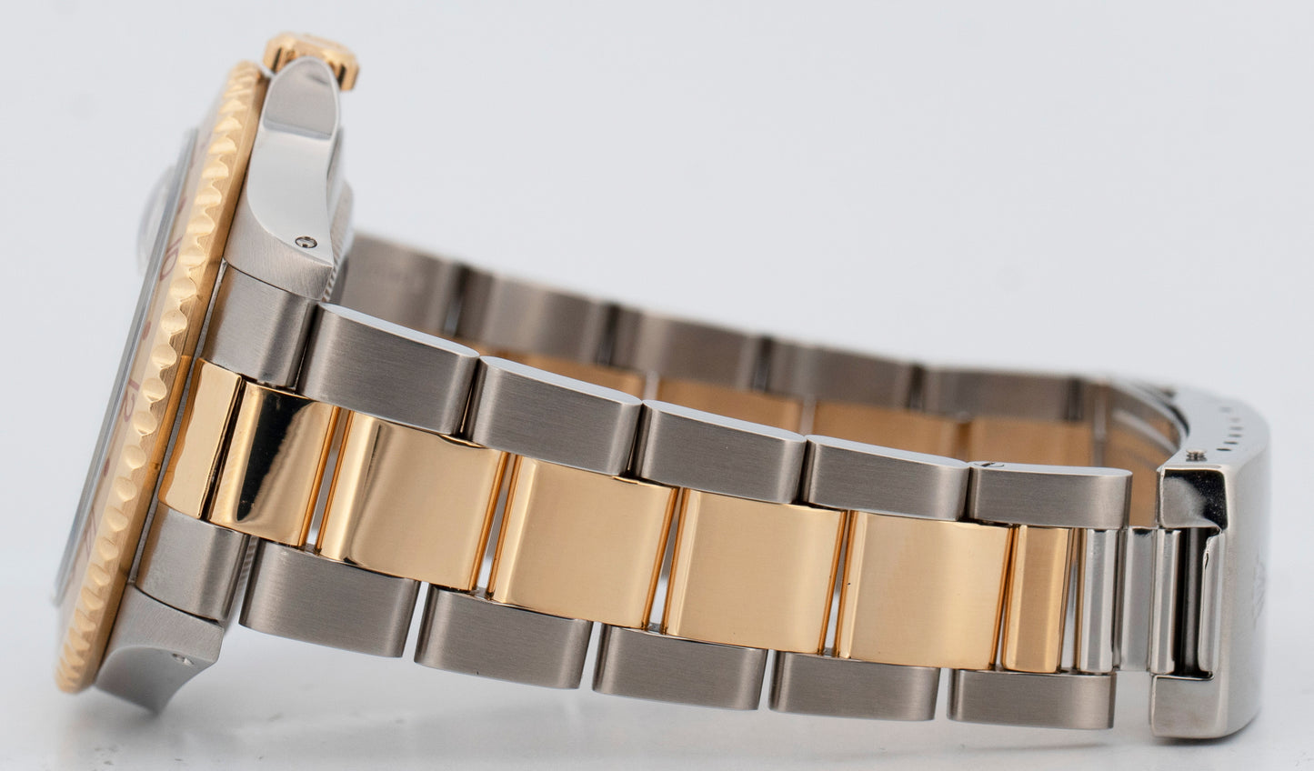 Rolex GMT-Master II ROOT BEER Two-Tone 18K Yellow Gold Steel Brown Watch 16713