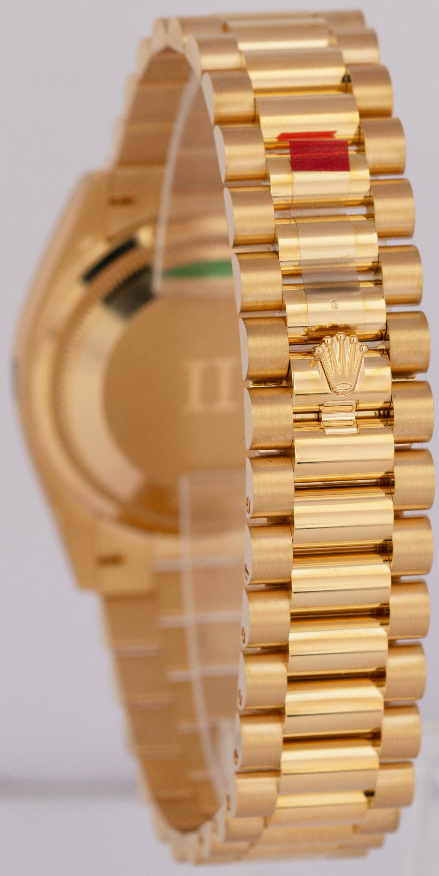 NEW PAPERS Rolex Day-Date President 18K Yellow Gold Champagne 36mm 128238 BOX