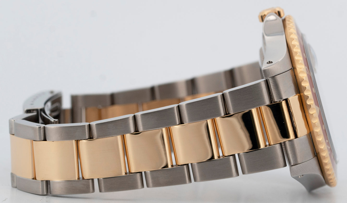 Rolex GMT-Master II ROOT BEER Two-Tone 18K Yellow Gold Steel Brown Watch 16713