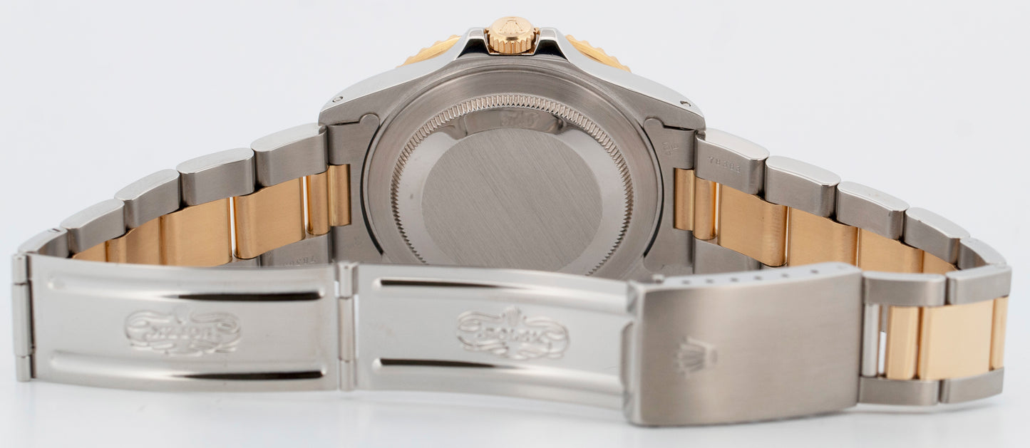 Rolex GMT-Master II ROOT BEER Two-Tone 18K Yellow Gold Steel Brown Watch 16713