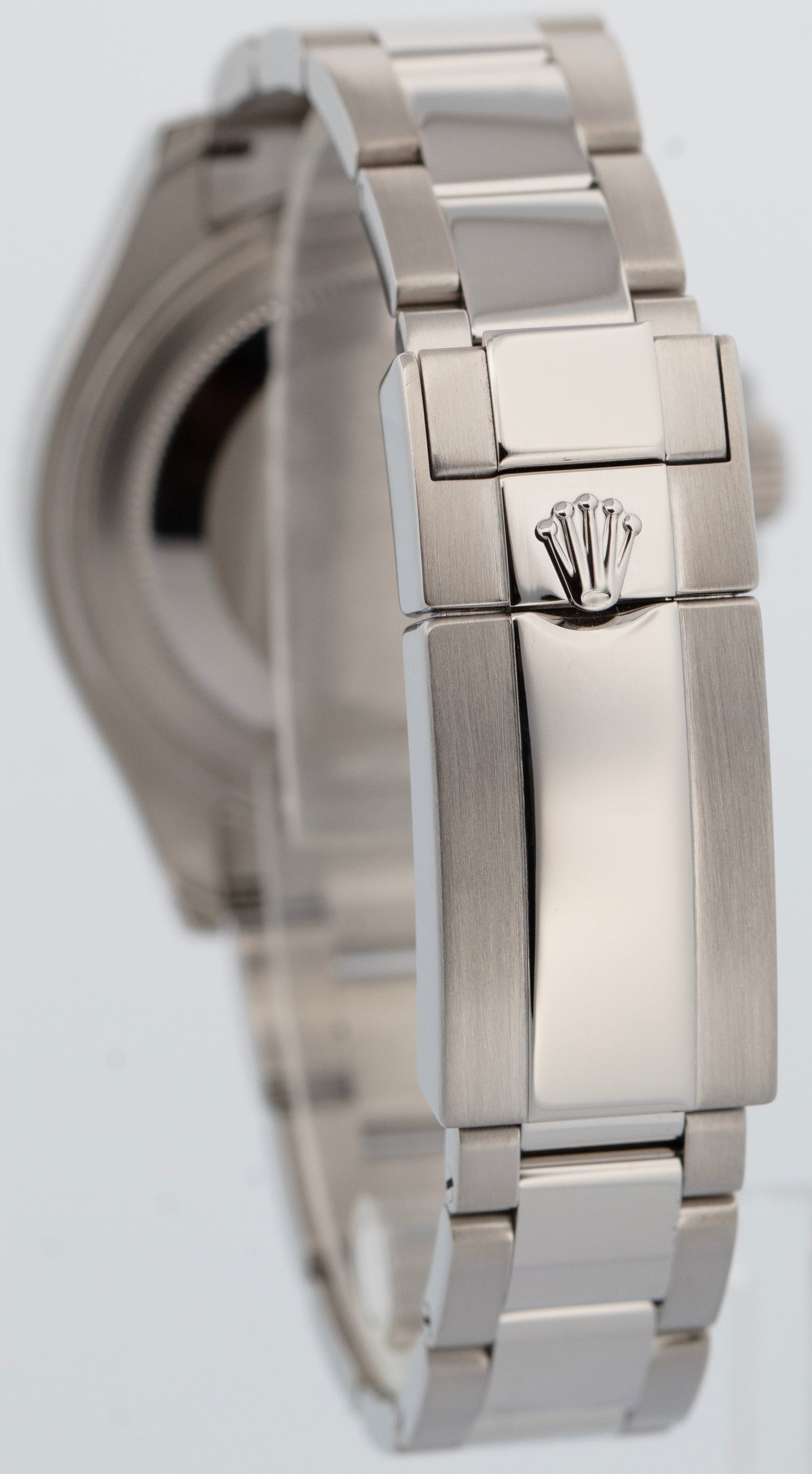 Rolex Yacht-Master Midsize Stainless Steel RHODIUM Blue Oyster 37mm Watch 268622