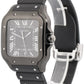 PAPERS Cartier Santos 39.8mm ADLC Black Stainless Steel 4072 Watch WSSA0039