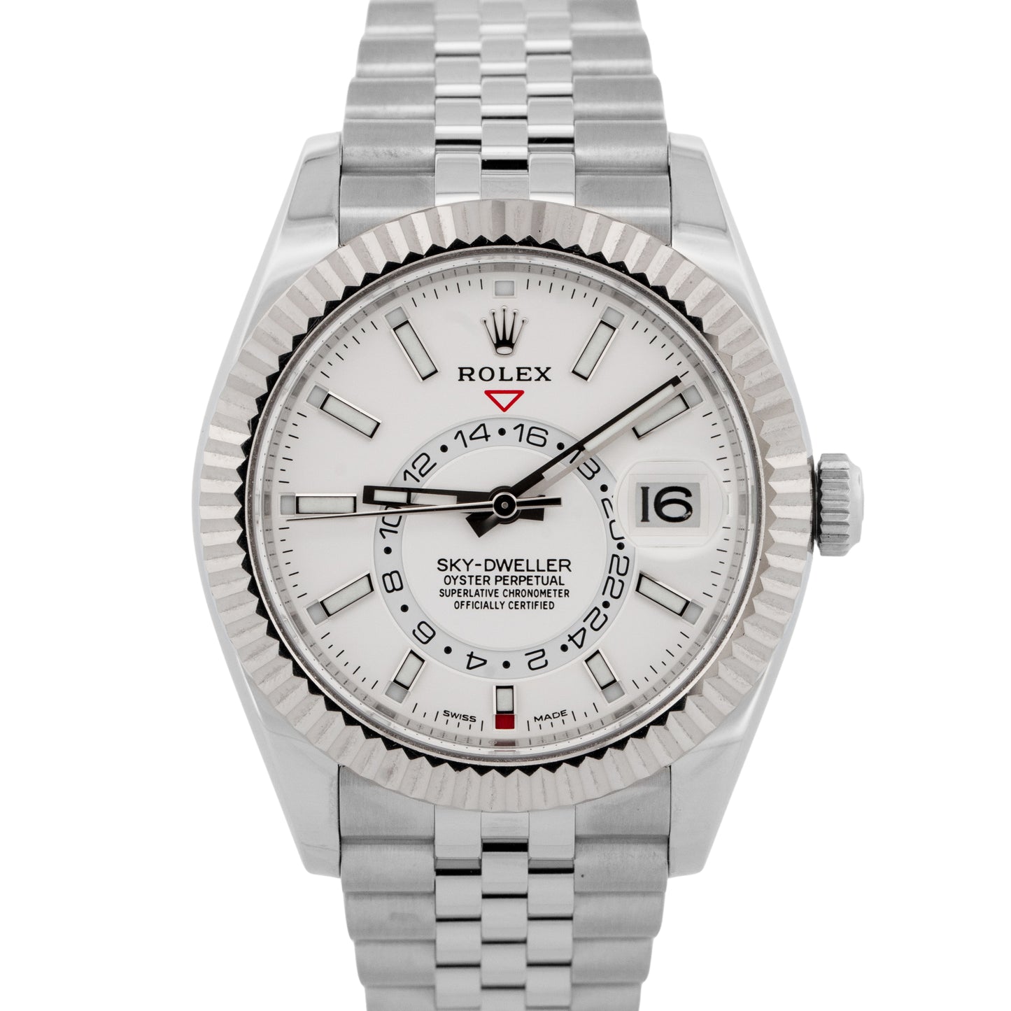 2021 PAPERS Rolex Sky-Dweller WHITE Stainless Steel 42mm 326934 Watch BOX