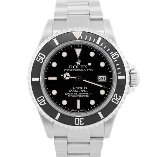 Rolex Sea-Dweller 16600 40mm Black Oyster Stainless Steel Date Dive Watch