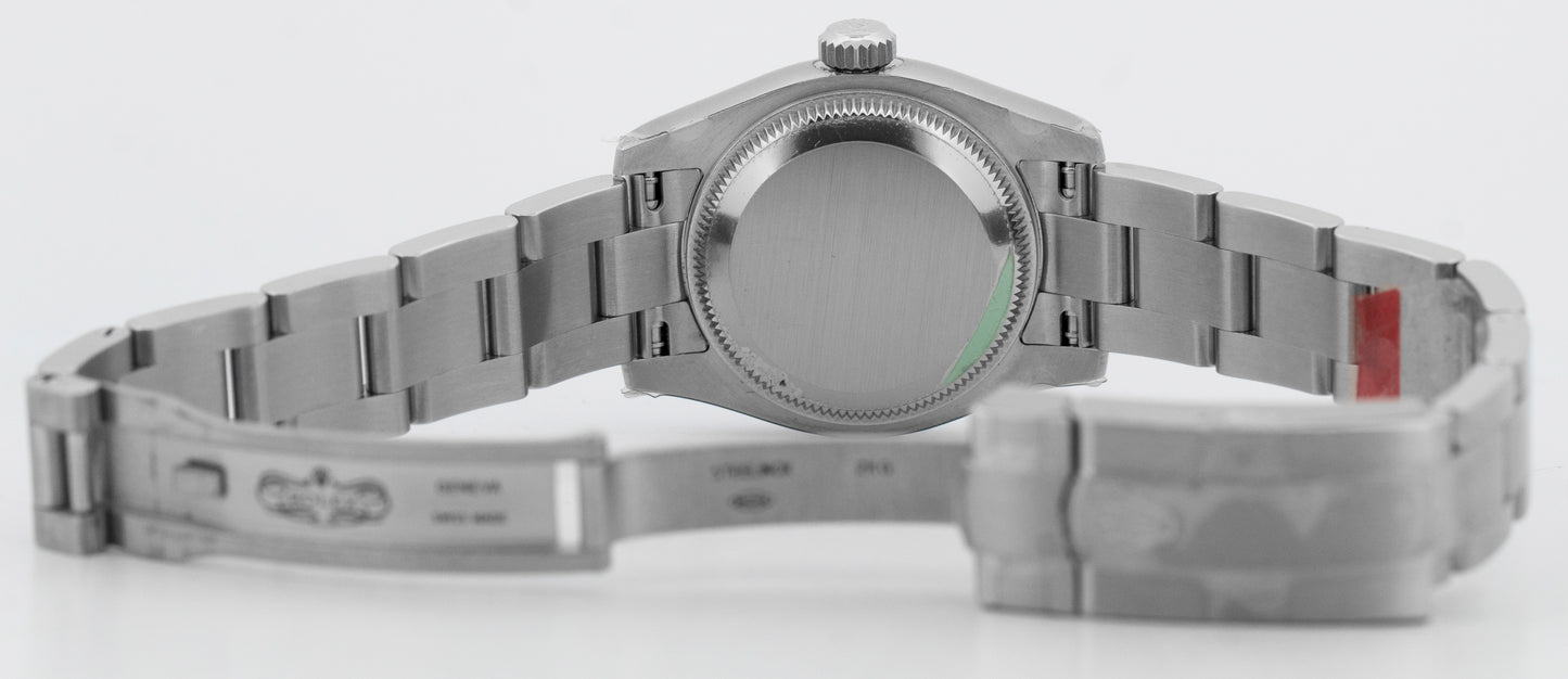 NEW STICKERED Rolex Oyster Perpetual 26 WHITE Stainless Steel 26mm 176200 Watch