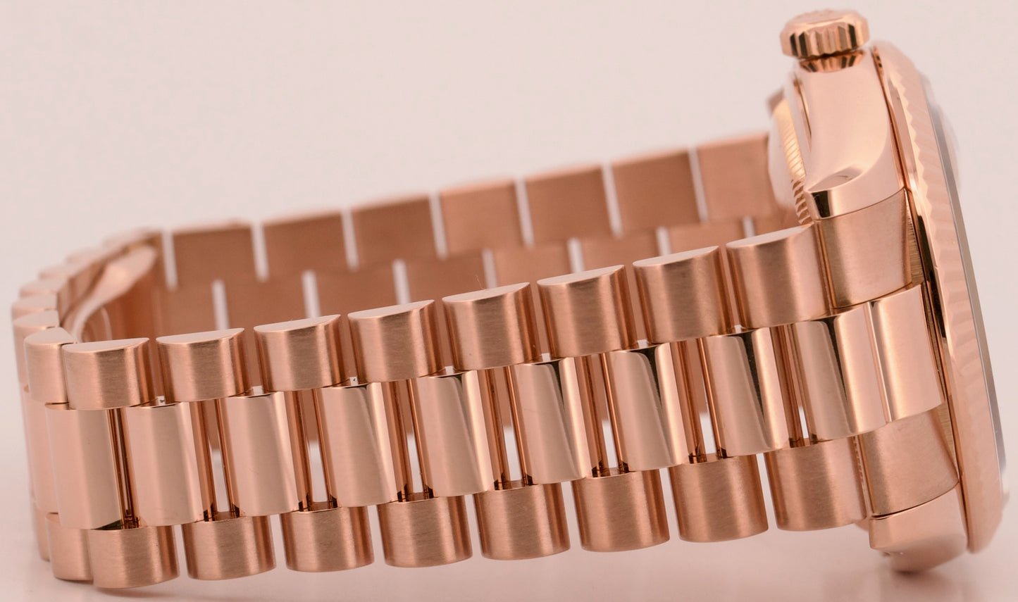 2012 Rolex Day-Date President Pink Roman 18K Rose Gold 36mm 118235 Box Papers