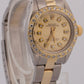 Rolex Oyster Perpetual 24mm CHAMPAGNE DIAMOND 18K Gold Oyster Watch 6719 BOX