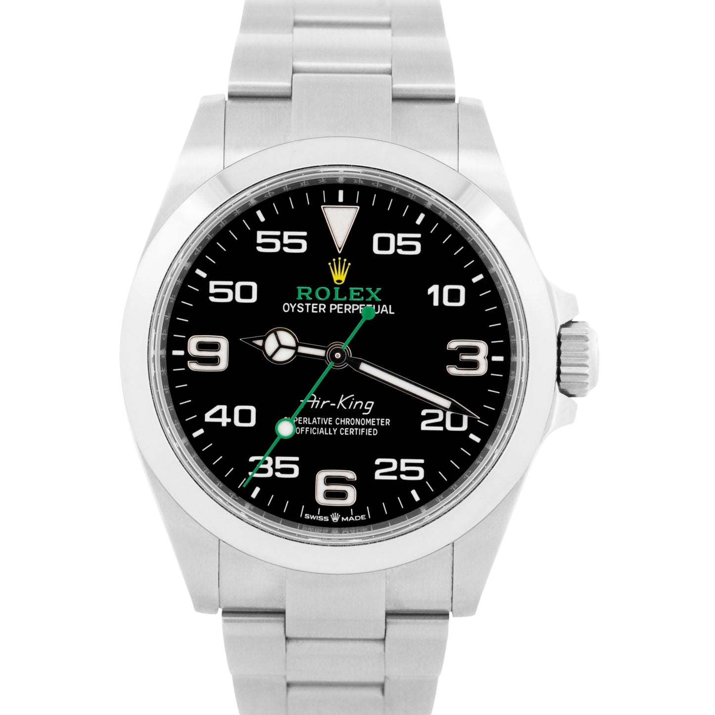 2025 PAPERS Rolex Air-King 40mm Green BLACK Stainless Steel Watch 126900 BOX