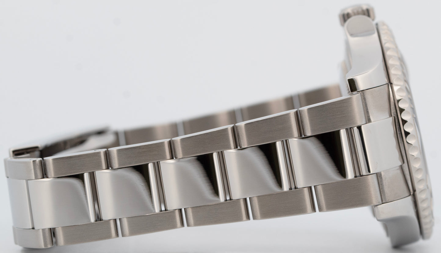 Rolex Yacht-Master Midsize Stainless Steel RHODIUM Blue Oyster 37mm Watch 268622